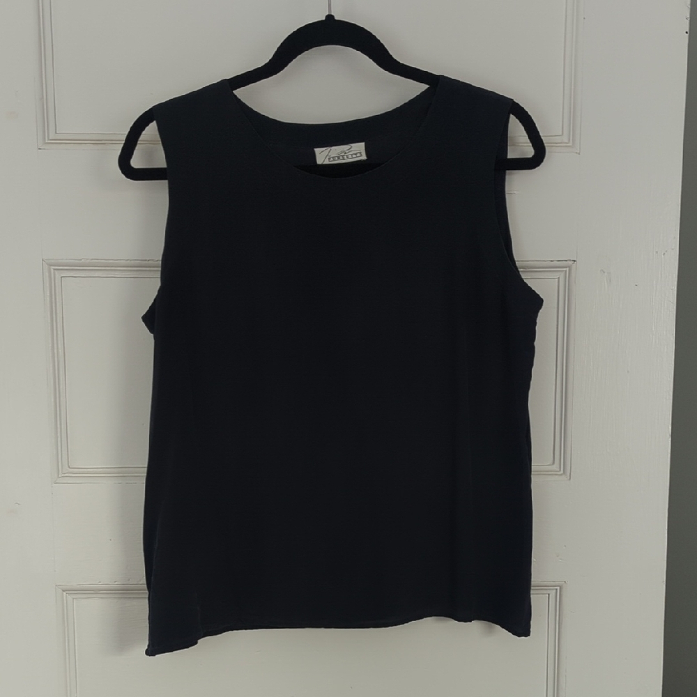 Vintage Classic Silk Black Tank Top